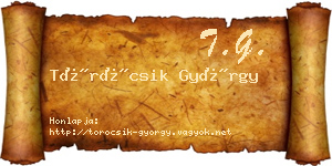 Töröcsik György névjegykártya