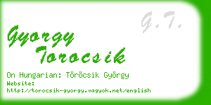 gyorgy torocsik business card