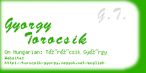 gyorgy torocsik business card